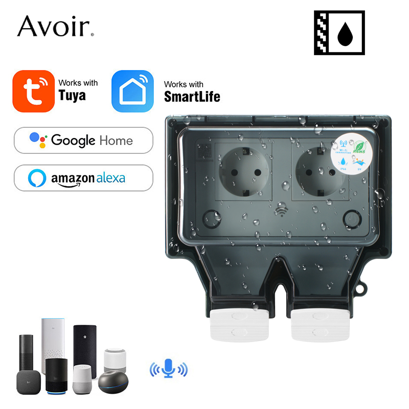 Outdoor Power Module - Avoir Tuya Muur Stopcontacten Ip66 Waterdicht