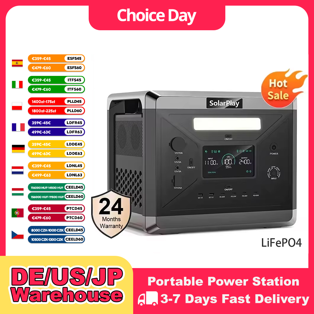 Outdoor Power Source - SOLARPLAY Draagbare Powerstation Q2501 Voor Buiten