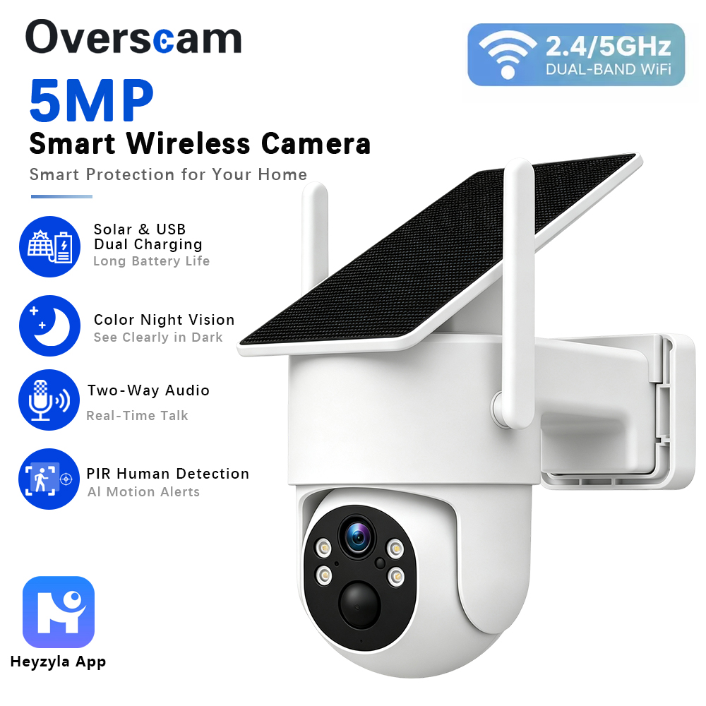 Outdoor Power Monitor - 5MP PTZ-camera op zonne-energie voor draadloze
