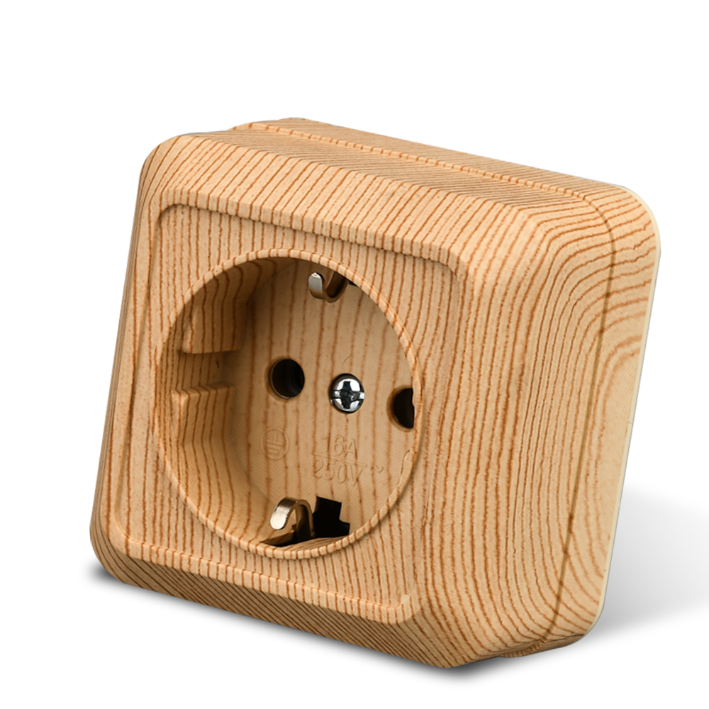 Outdoor Power Module - Wesa Houten Wandcontactdoos Stekkers Eu Stopcontacten