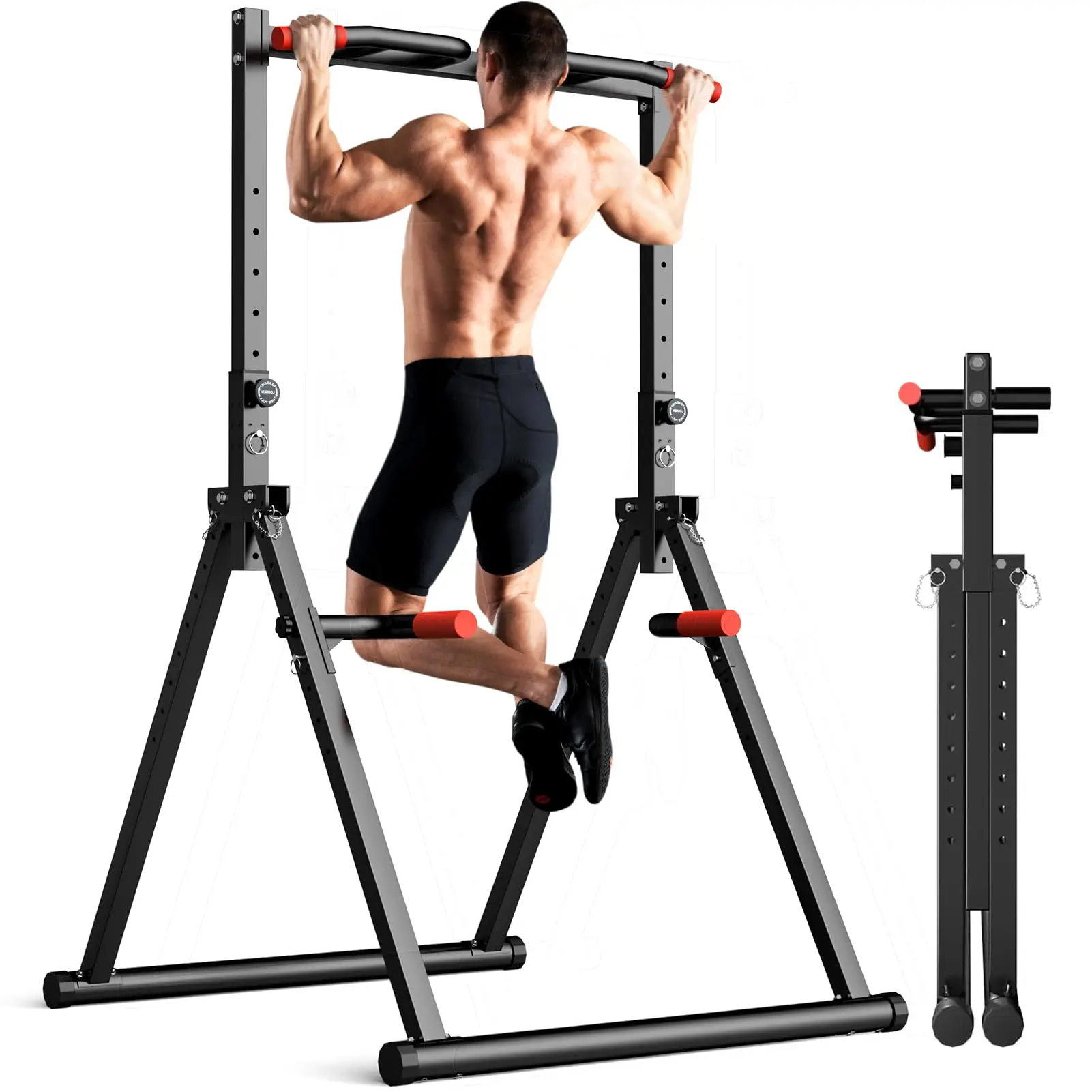 Outdoor Power Tower Pull Up Bar - Opvouwbare Power Tower met pull-up bar