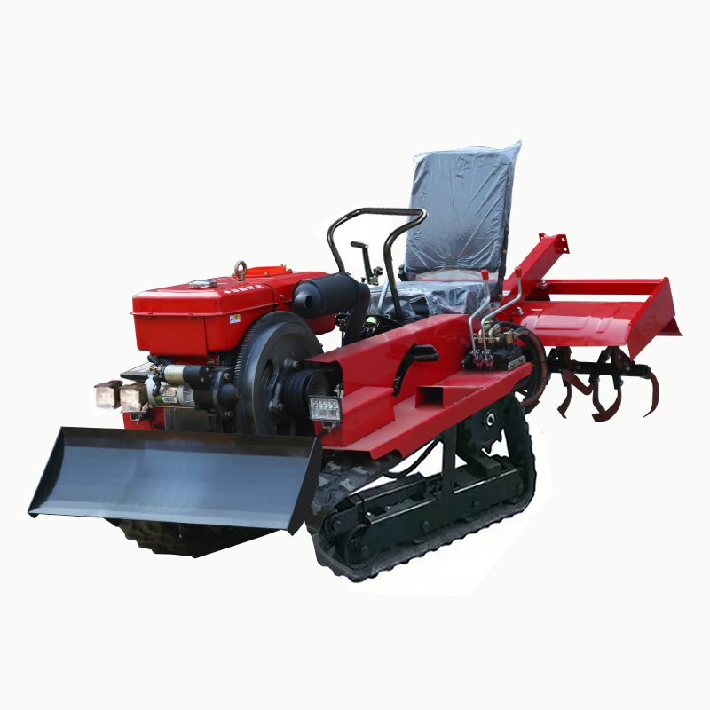 Nieuwe diesel mini-rupsbandtui - Garden Tiller Mini recensie en prijs