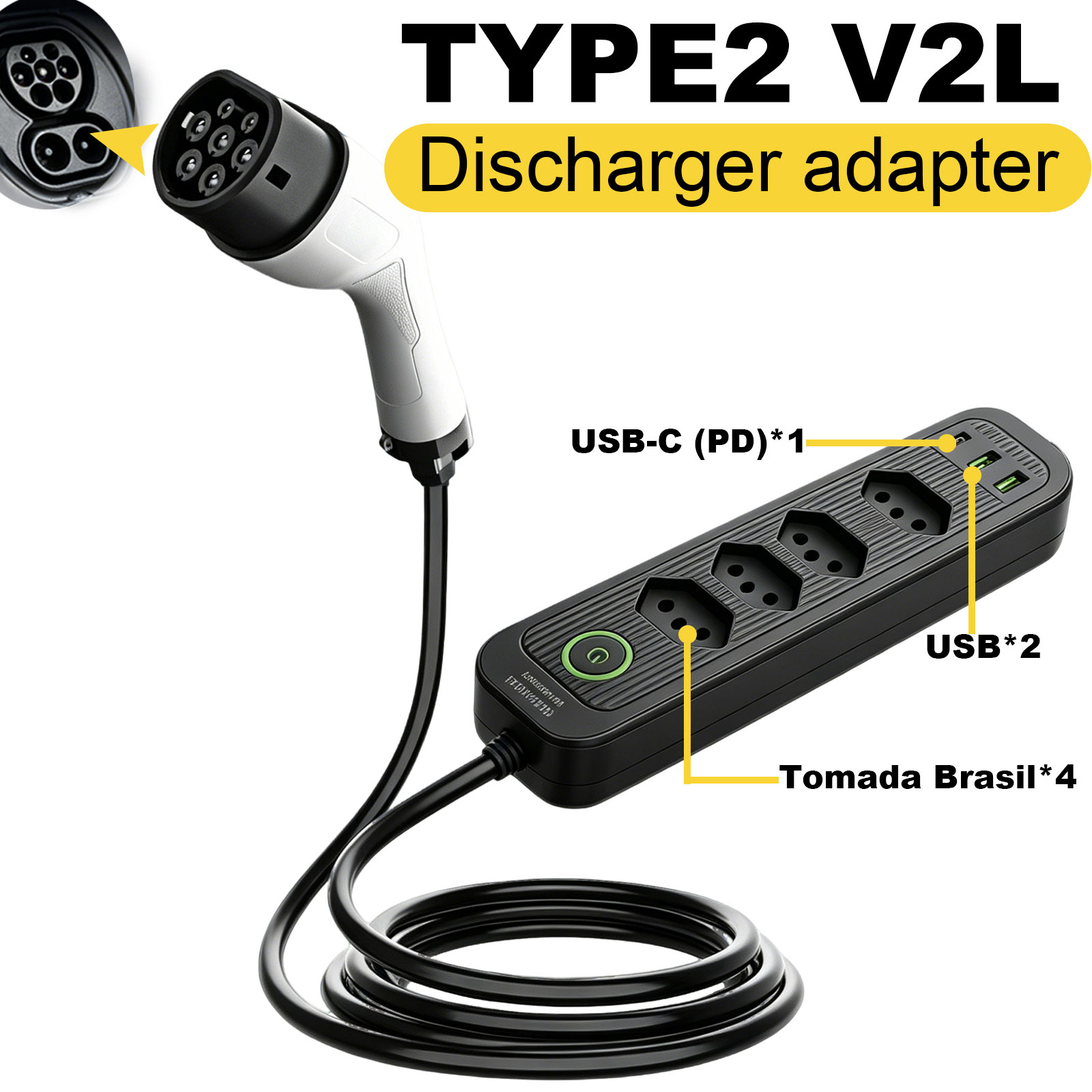 Type2 V2L-ontladingsadapter 16 - Outdoor Power Module recensie en prijs